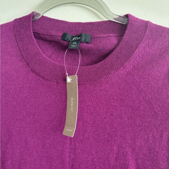 J. Crew Merino Wool Fuchsia Women’s Knit Long Sleeve Sweater Size XS - Picture 4 of 7